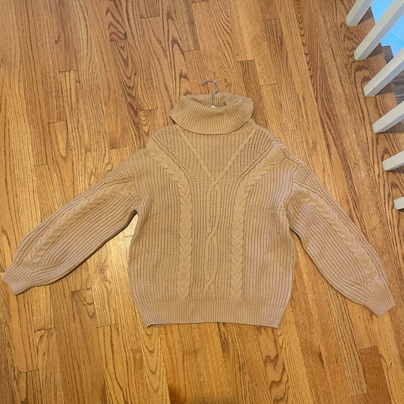 ZESICA Chunky Knit Sweater Pullover in Light Brown - Picture 4 of 6